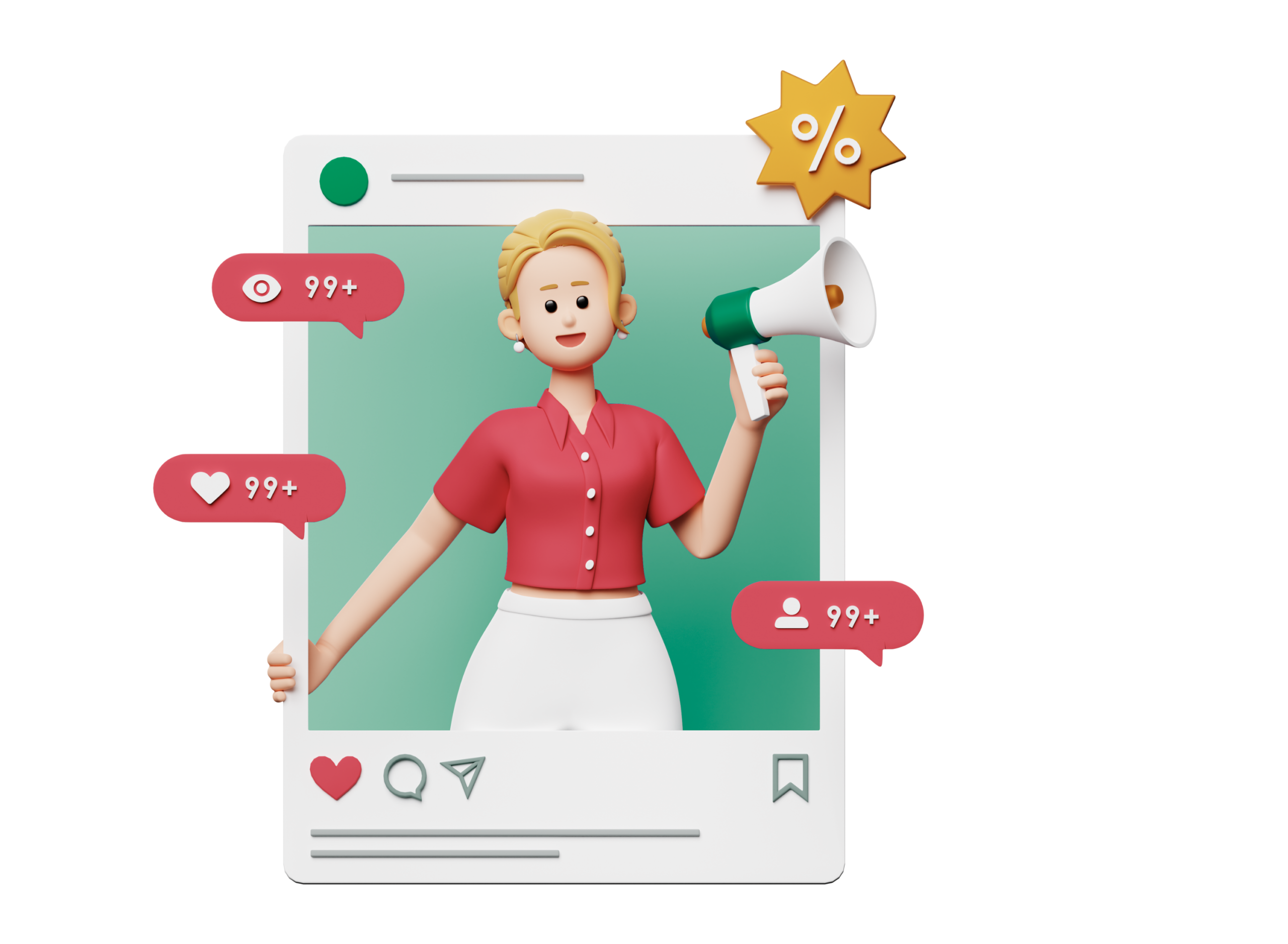 Custom social media post designs.